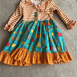 Eleanor Rose Fall Leaf Patterned Dress